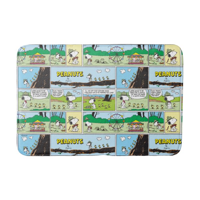 Tapis De Bain Snoopy & Friends | Go Camping (Devant)
