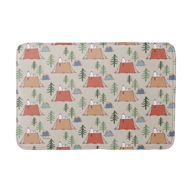 Tapis De Bain Snoopy & Woodstock Go Camping Motif (Devant)