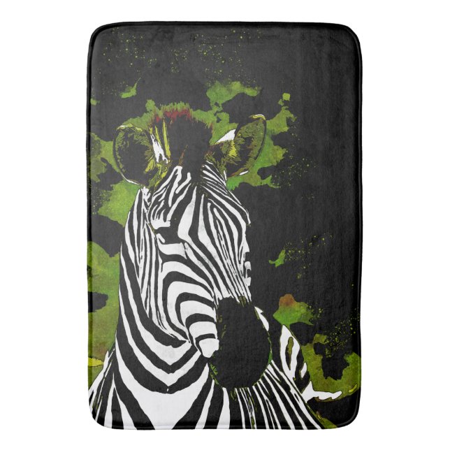 Tapis De Bain Soirée africaine Zebra (devant Vertical)