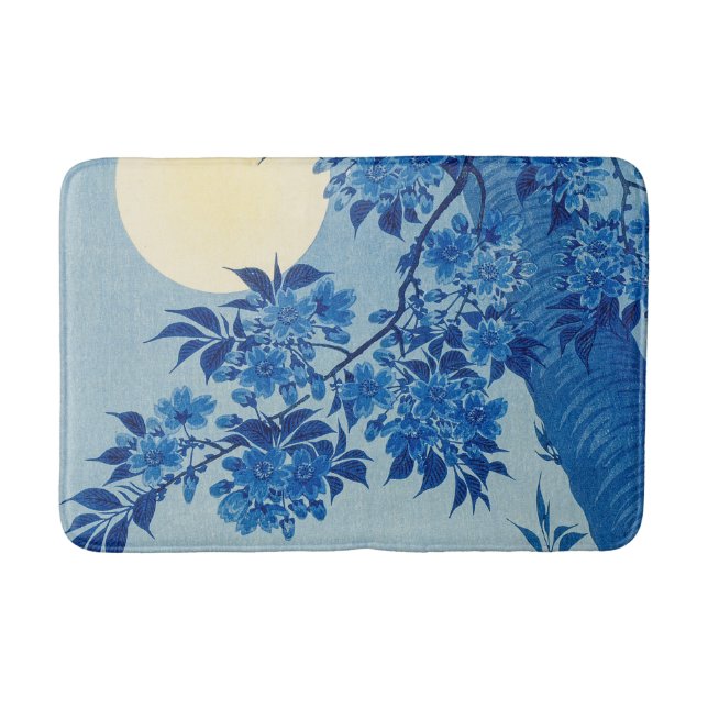 Tapis De Bain Soirée Lune Arbre Bleu Lune (Devant)
