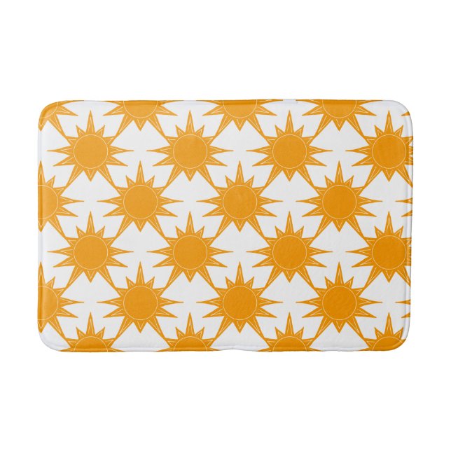 Tapis De Bain Soleil orange jaune soleil (Devant)