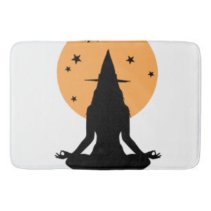 Tapis De Bain Sorcière de yoga d'Halloween contemporaine