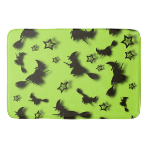 Tapis De Bain Sorcière volante parmi les étoiles à Halloween nui
