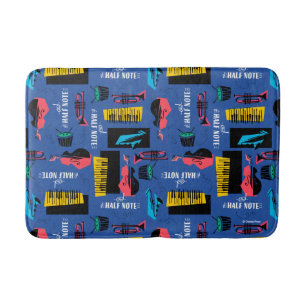 Tapis De Bain Soul  Motif d'instruments de jazz