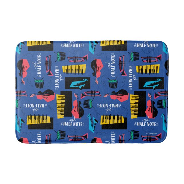 Tapis De Bain Soul| Motif d'instruments de jazz (Devant)