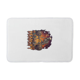 Tapis De Bain Soulevé de terre Squelette Haltère Citrouilles d'H