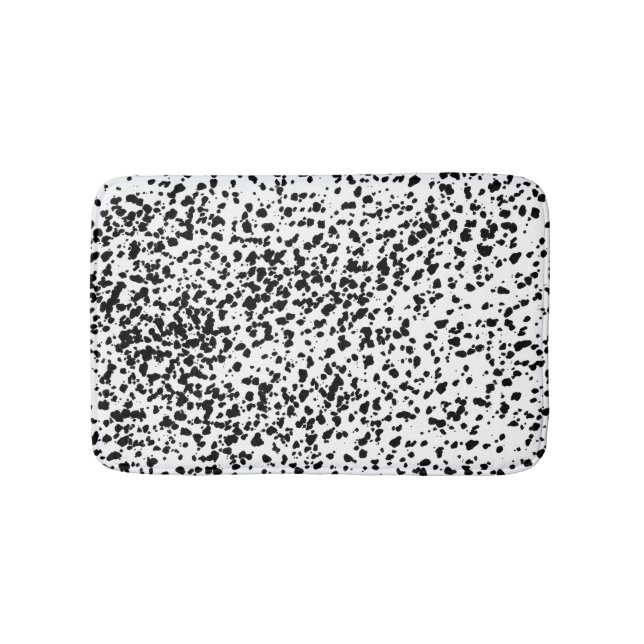 Tapis De Bain Speckles noir et blanc (Devant)