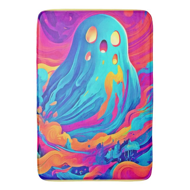 Tapis De Bain Spectral Ghost Halloween Art (devant Vertical)