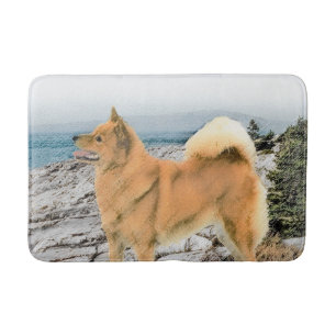 Tapis De Bain Spitz finlandais à Seashore Peinture - Chien Art