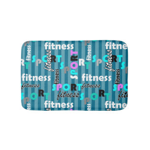 Tapis De Bain sport fitness texte clair motif pour sportswear
