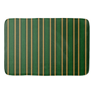 Tapis De Bain Springbok vert et or bonbons rayures