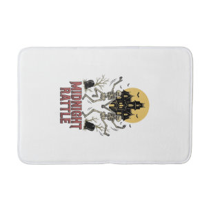 Tapis De Bain Squelette dansant Halloween Manoir hanté Vintage G