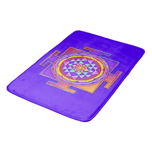 Tapis De Bain Sri Yantra - Symbole hindouiste Design 1 (Angle)