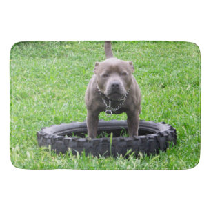 Tapis De Bain Staffy Bull Terrier Temps De Jouer,
