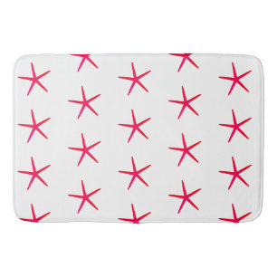 Tapis De Bain Starfish Motifs Nautique Plage Coral Rose Girl