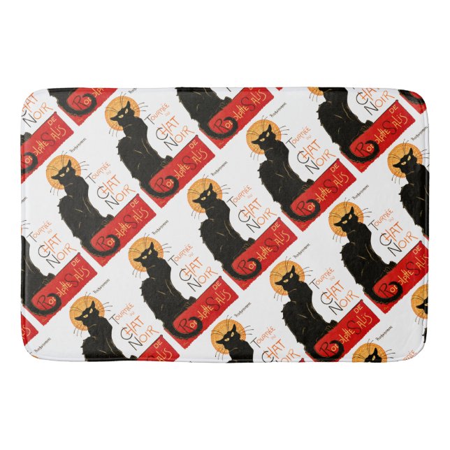 Tapis De Bain Steinlen Chat Noir Classique Art Français (Devant)