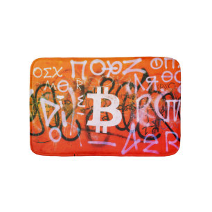 Tapis De Bain Street Art "Bitcoin Graffiti" (Style #9)