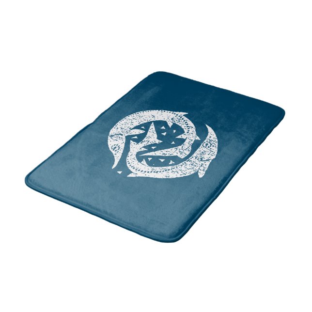 TAPIS DE BAIN STURGEON STURGEON WOODCUT ART (Angle)