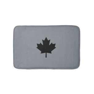 Tapis De Bain Style canadien de feuille d'érable noire