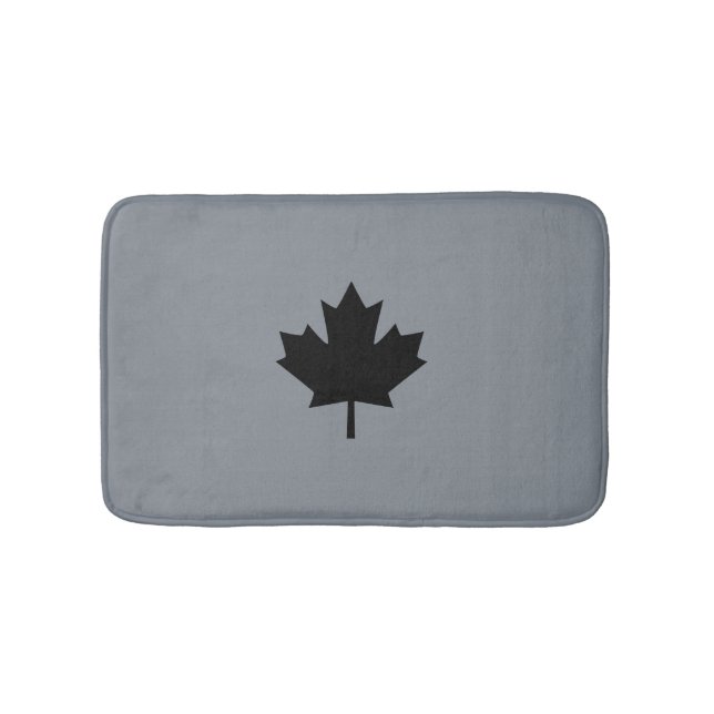 Tapis De Bain Style canadien de feuille d'érable noire (Devant)