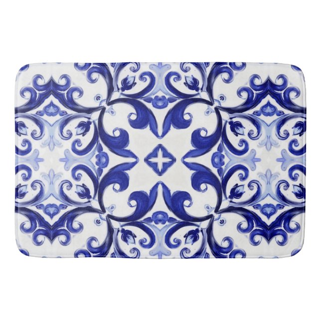 Tapis De Bain Style italien, carrelage, majolica Tout-sur-impres (Devant)