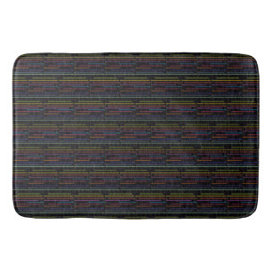 Tapis De Bain Style rétro des lignes néon