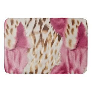 Tapis De Bain Stylish Girly Rose White Gold Zebra