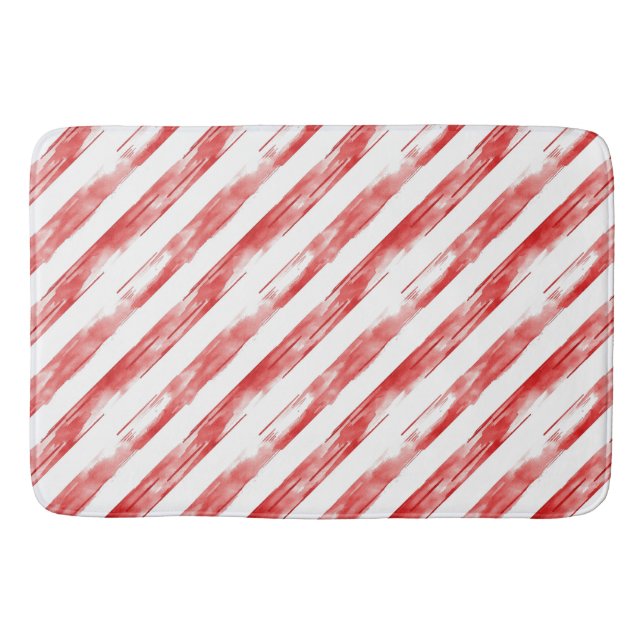 Tapis De Bain Sucre de canne Red Stripes Noël (Devant)