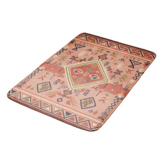Tapis De Bain Sun-Kissed Hand-Drawn Moroccan Tribal Art