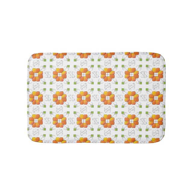 Tapis De Bain SUN traditionnel letton conception géométrique IX (Devant)