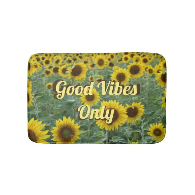 Tapis De Bain Sunflower vif Good Vibes seulement (Devant)