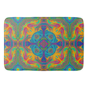 Tapis De Bain Super Colorful Fun Abstrait
