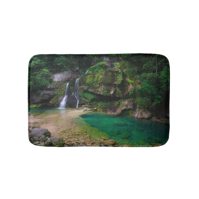 Tapis De Bain Superbe cascade Virje, Slovénie Poster (Devant)