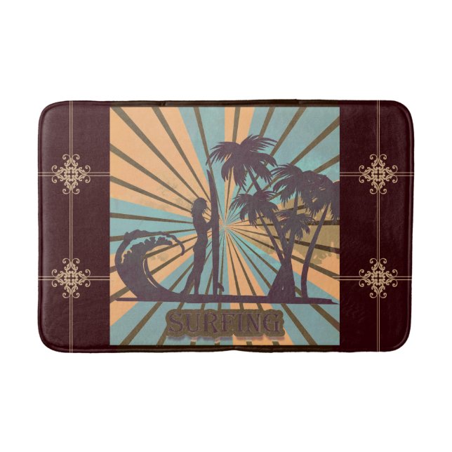 Tapis De Bain Surfer Girl Bath Mat (Devant)
