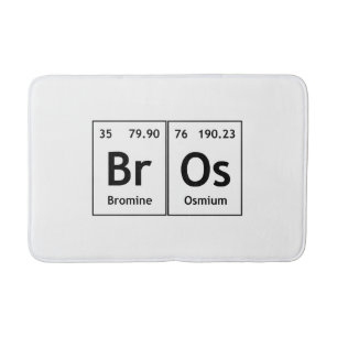 Tapis De Bain Symbole de l'élément de table périodique BrOs C