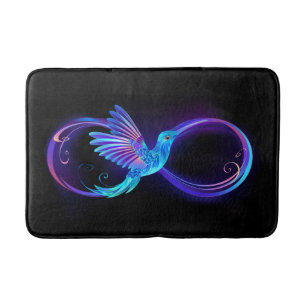 Tapis De Bain Symbole de Neon Infinity par Glowing Hummingbird