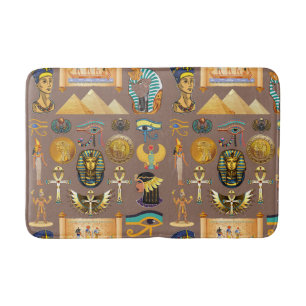 Tapis De Bain Symbole Motif égyptien Hiéroglyphique antique
