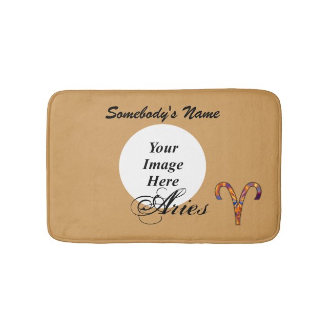 Tapis De Bain Symbole Zodiac Aries Élément par Kenneth Yoncich (Devant)