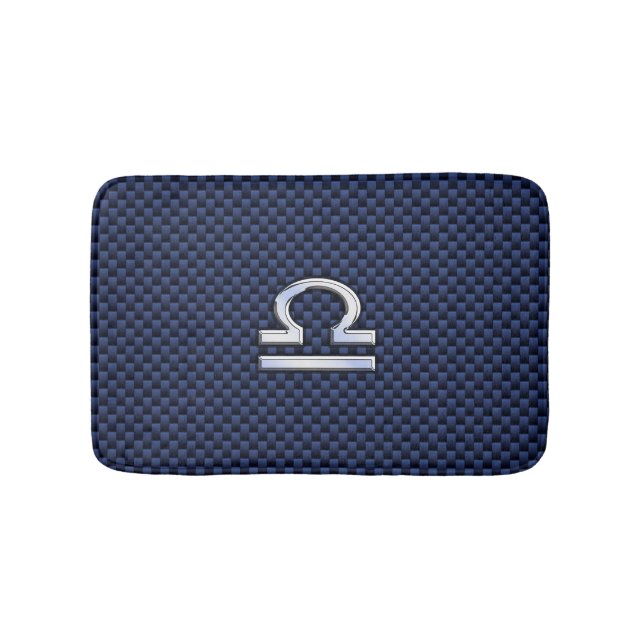 Tapis De Bain Symbole Zodiaque de la Libra d'argent Marine Fibre (Devant)