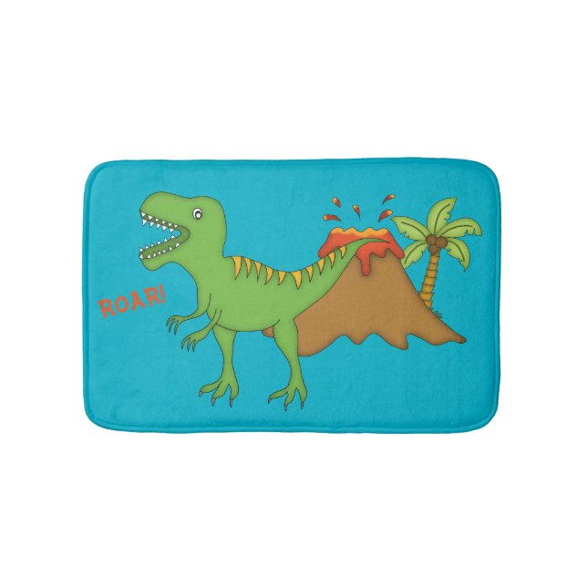 Tapis De Bain T-Rex avec des Volcan-Enfants (Devant)