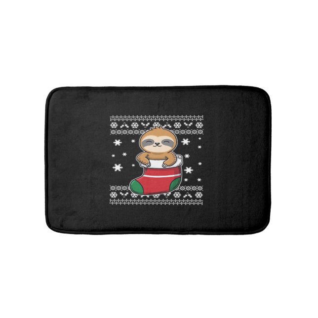 Tapis De Bain T-shirt classique de Noël Sloth (Devant)