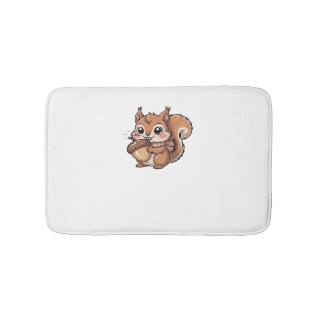 Tapis De Bain T-shirt classique écureuil d'automne (Devant)