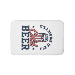 Tapis De Bain T-shirt vectoriel vintage de bière froide patrioti