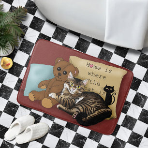 Tapis De Bain Tabby Accueil Chat Bourgogne