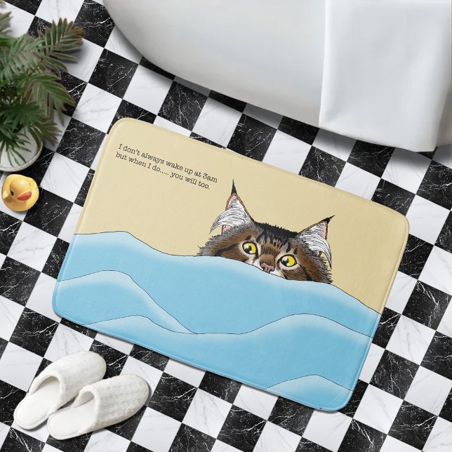 Tapis De Bain Tabby Chat Pékin Bleu Drôle (Créateur téléchargé)
