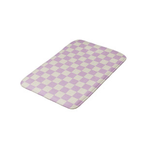 Tapis De Bain Tableau de contrôle blanc Lavender et Off
