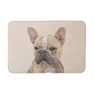 Tapis De Bain Tableau Français Bulldog (Sable) - Joli Original D