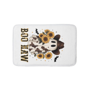 Tapis De Bain Tache de vache occidentale fantôme effrayant Boo H