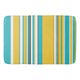Tapis De Bain Tailles complexes - Turquoise et Jaune