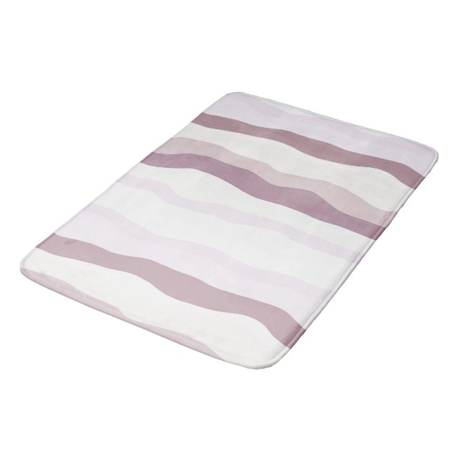 Tapis De Bain Tailles rose ondulées (Angle)
